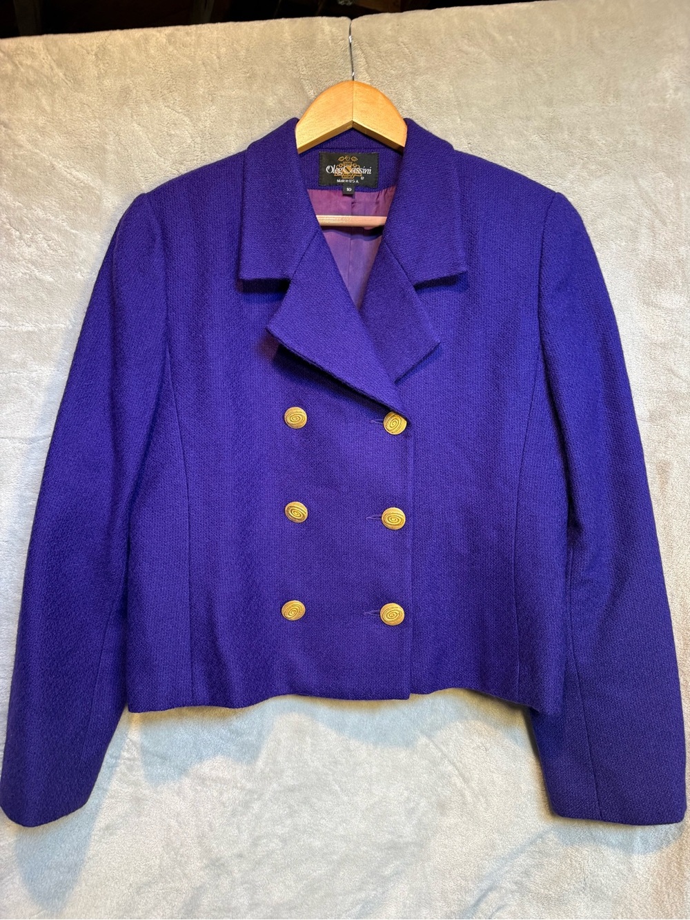 Oleg Cassini Purple Men's Sport Coat Blazer